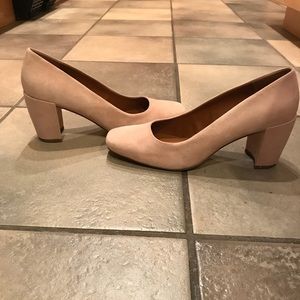 Light Pink Suede Heels